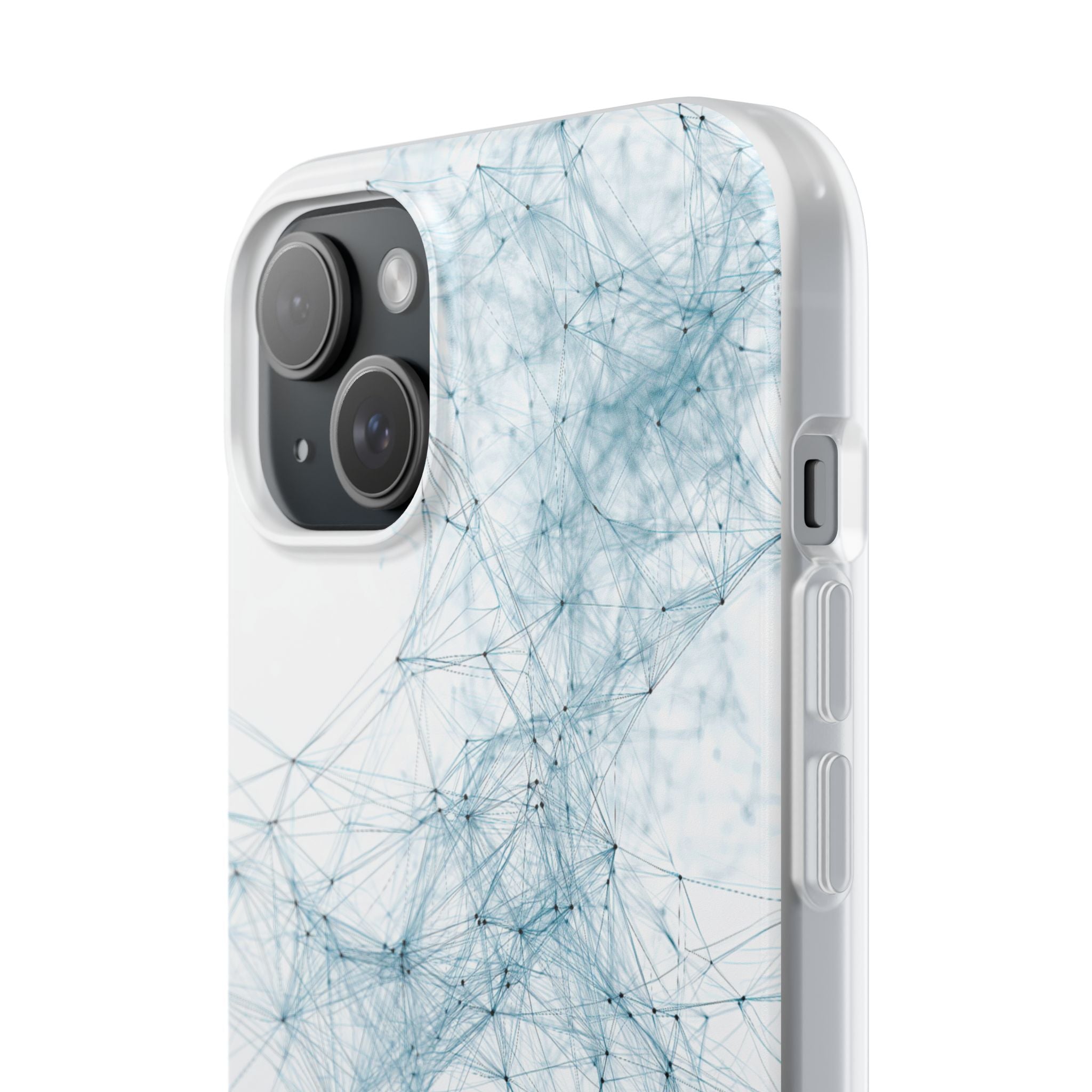 Blue Lite Phone Case for iPhone - Glacial Neural Web