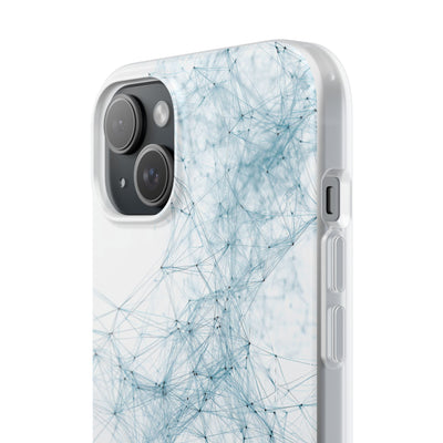 Blue Lite Phone Case for iPhone - Glacial Neural Web