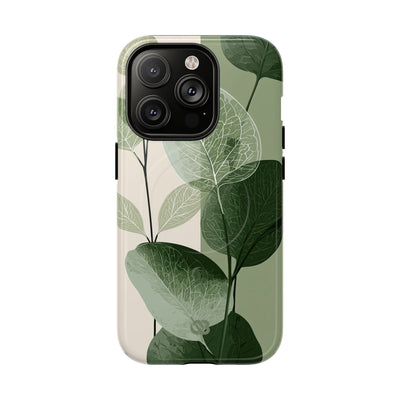 Green Tough 2.0 Magsafe Phone Case for iPhone - Sage Leaf Skeletals