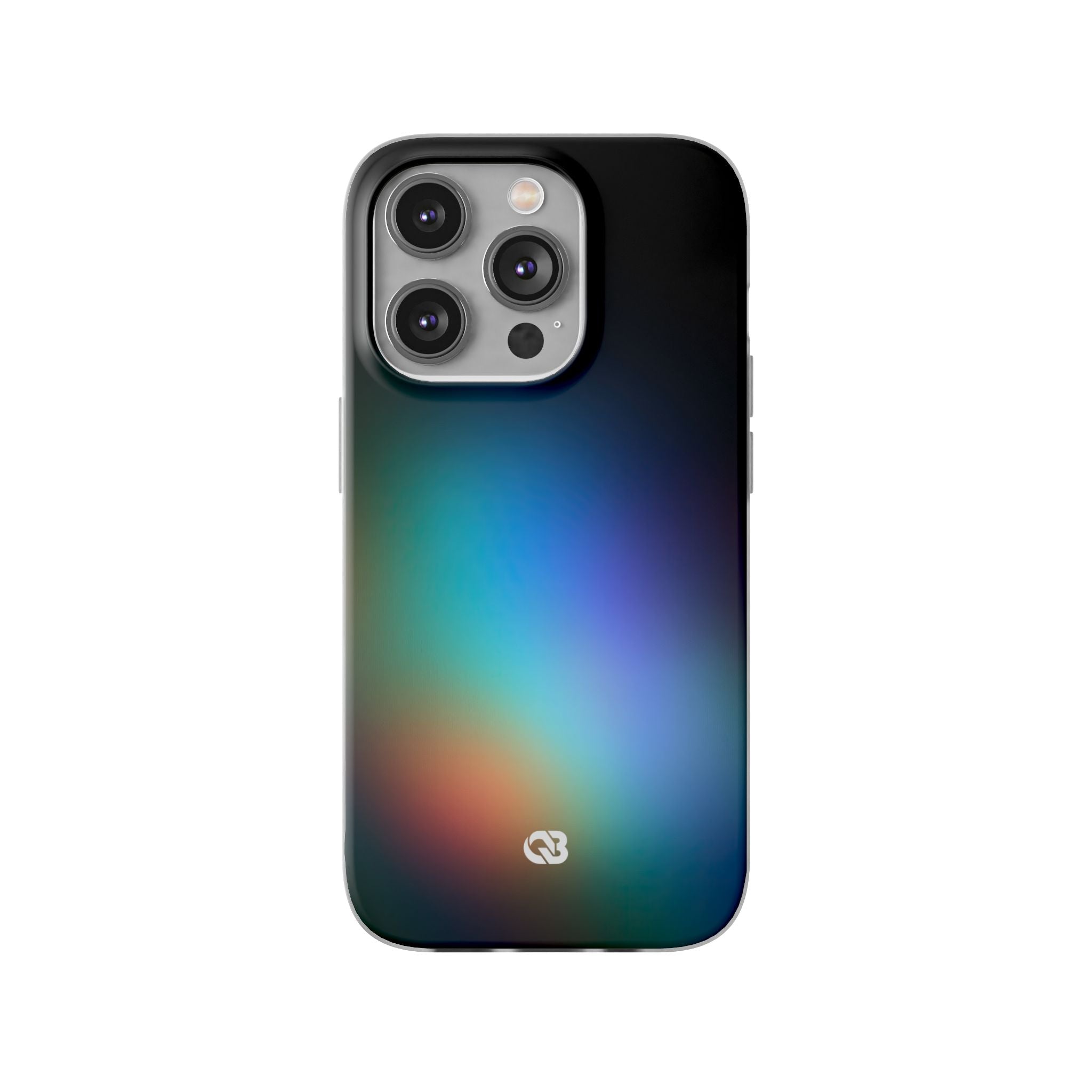Black Lite Phone Case for iPhone - Electric Prism Grain