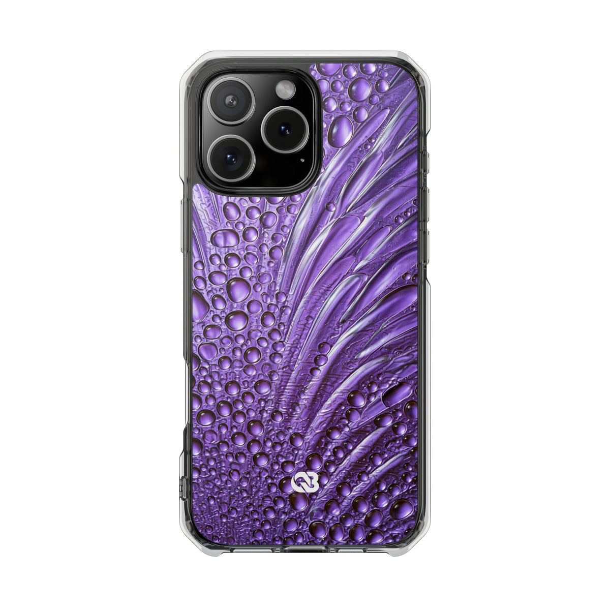 Violet Liquid Gel · Clear Impact Magnetic Phone Case for iPhone · Purple