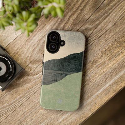 Green Tough Phone Case for iPhone - Moss Ridge Grain