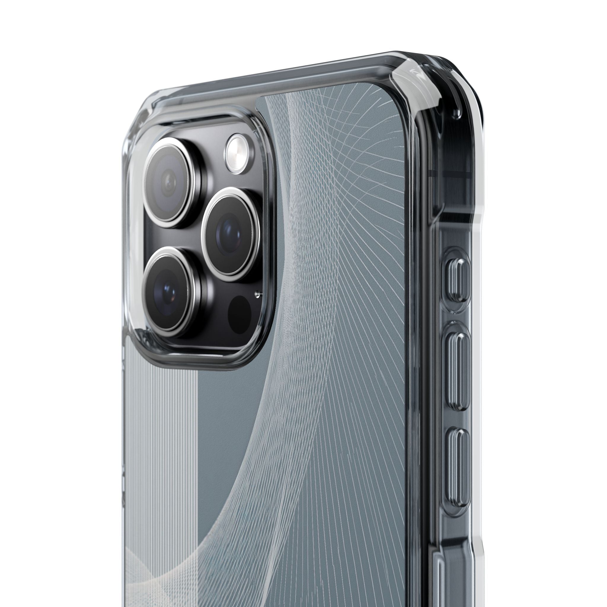 Grey Impact MagSafe Phone Case for iPhone - Slate Mesh Horizon