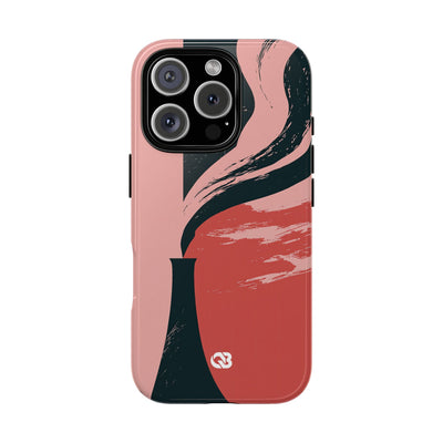 Pink Tough Phone Case for iPhone - Cinder Rose Plume