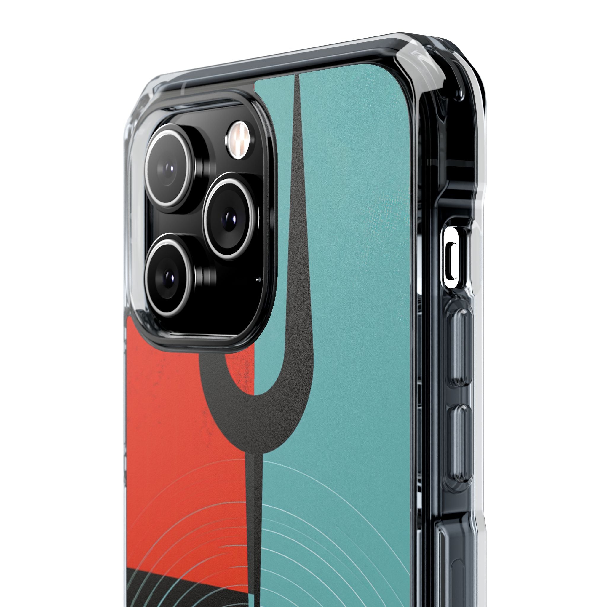 Teal Impact MagSafe Phone Case for iPhone - Sonic Static Split