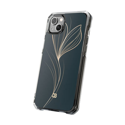 Teal Impact MagSafe Phone Case for iPhone - Sandstone Silk Flora