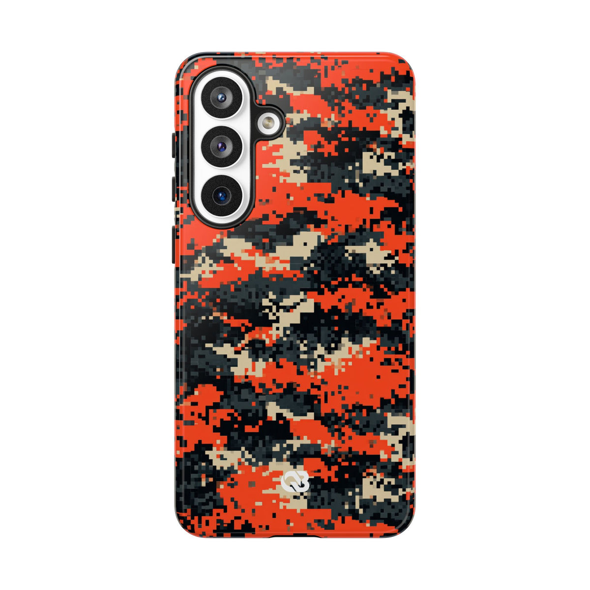 Signal Pixel Camo · Tough Phone Case for Samsung · Orange