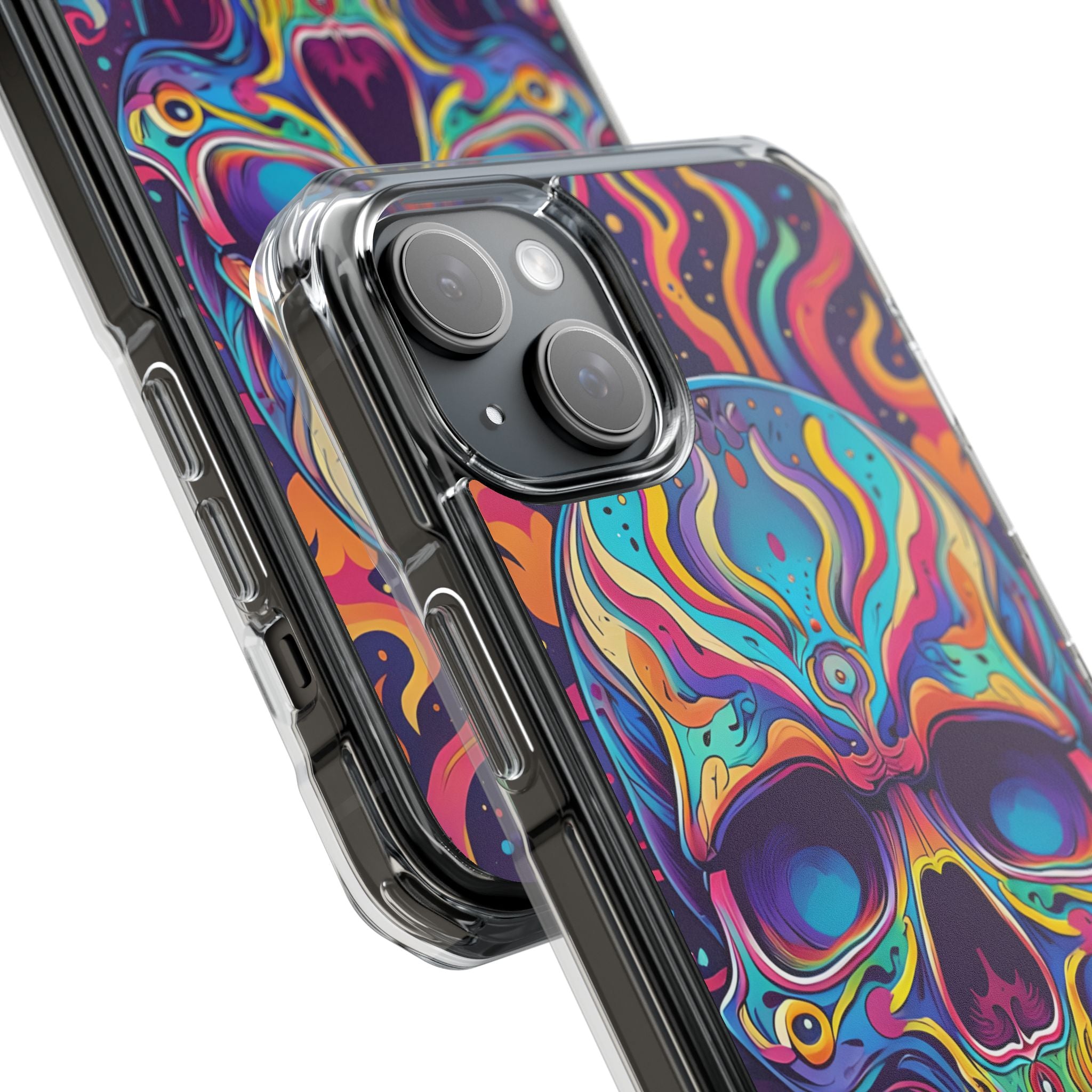 Flaming Skull iPhone 15 Plus Case - Impact