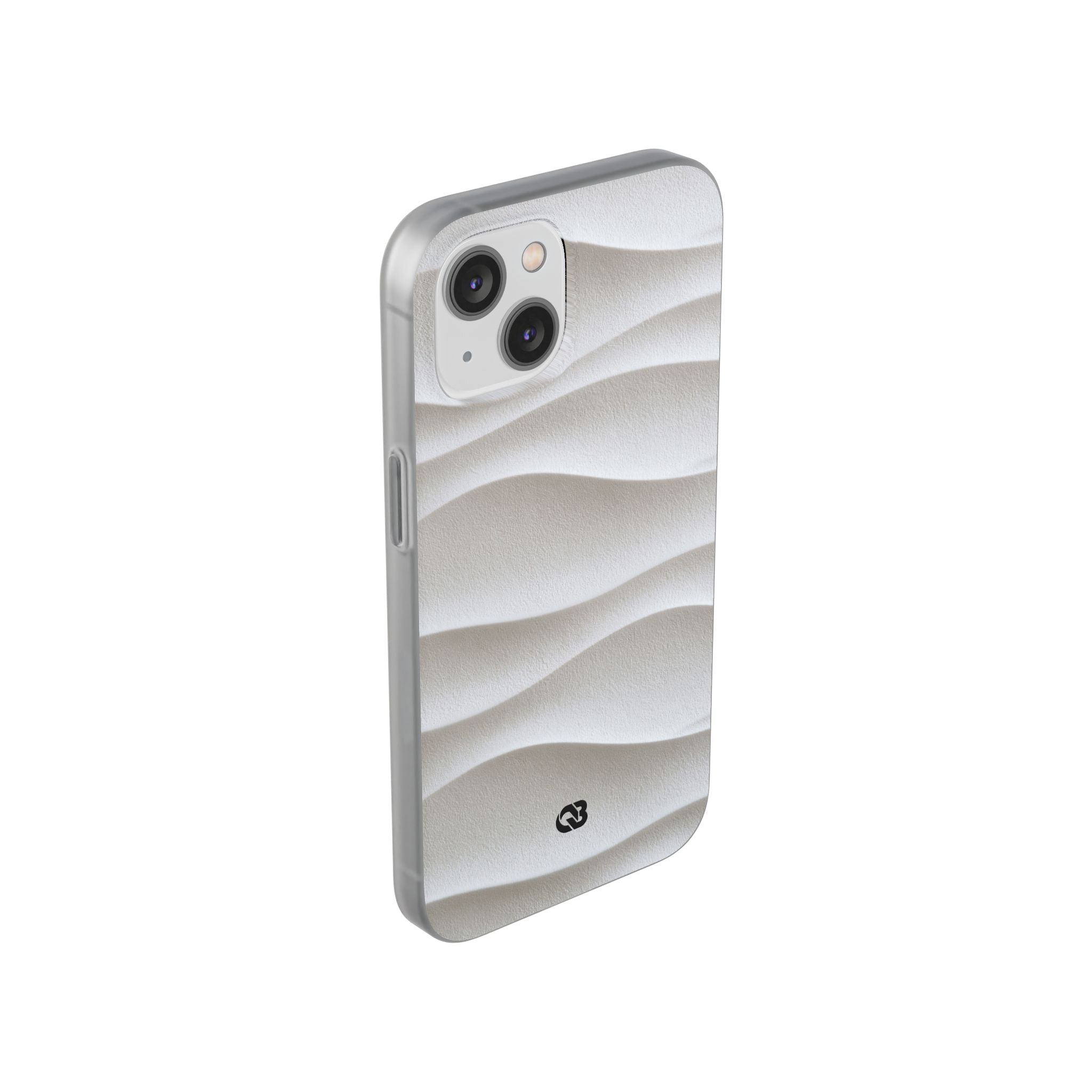 White Lite Phone Case for iPhone - Arctic Flow Ridges