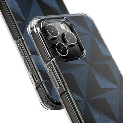 Blue Impact MagSafe Phone Case for iPhone - Indigo Basalt Facets