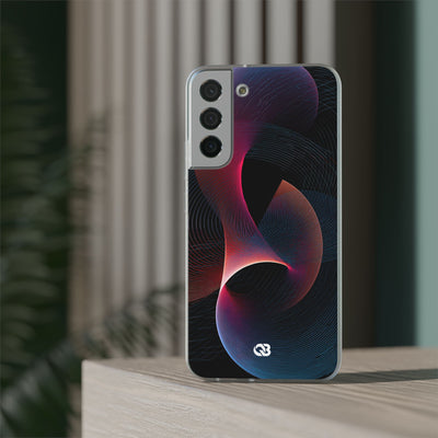 Black Lite Phone Case for Samsung - Cobalt Crimson Flux