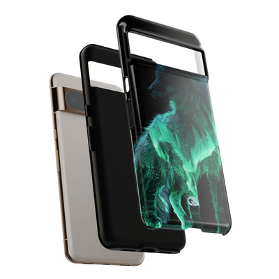 Nordic Aurora Fox · Tough Phone Case for Pixel ·  Teal