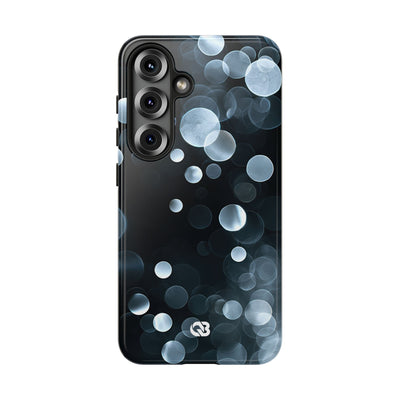Black Tough Phone Case for Samsung - Silver Orbit Glow