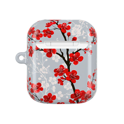 Scarlet Plum Blossom · Hard Case for AirPods & AirPods Pro · Red
