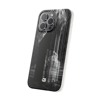 Black Lite Phone Case for iPhone - Ghost Urban Wireframe