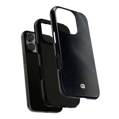 Black Tough Phone Case for iPhone - Obsidian Ridge Flux