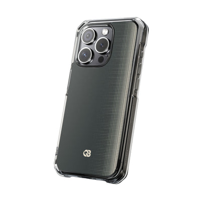 Grey Impact MagSafe Phone Case for iPhone - Charcoal Tech Grid