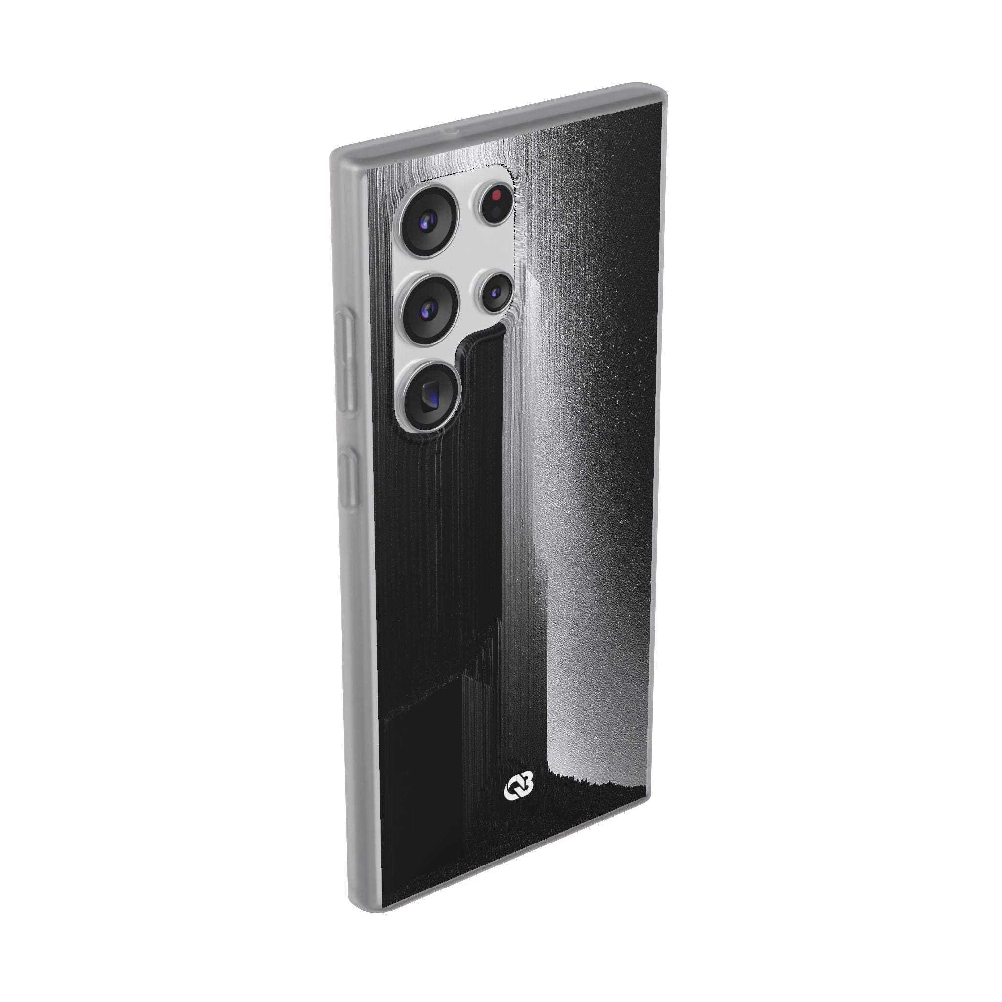 Black Lite Phone Case for Samsung - Brutalist Pixel Monolith