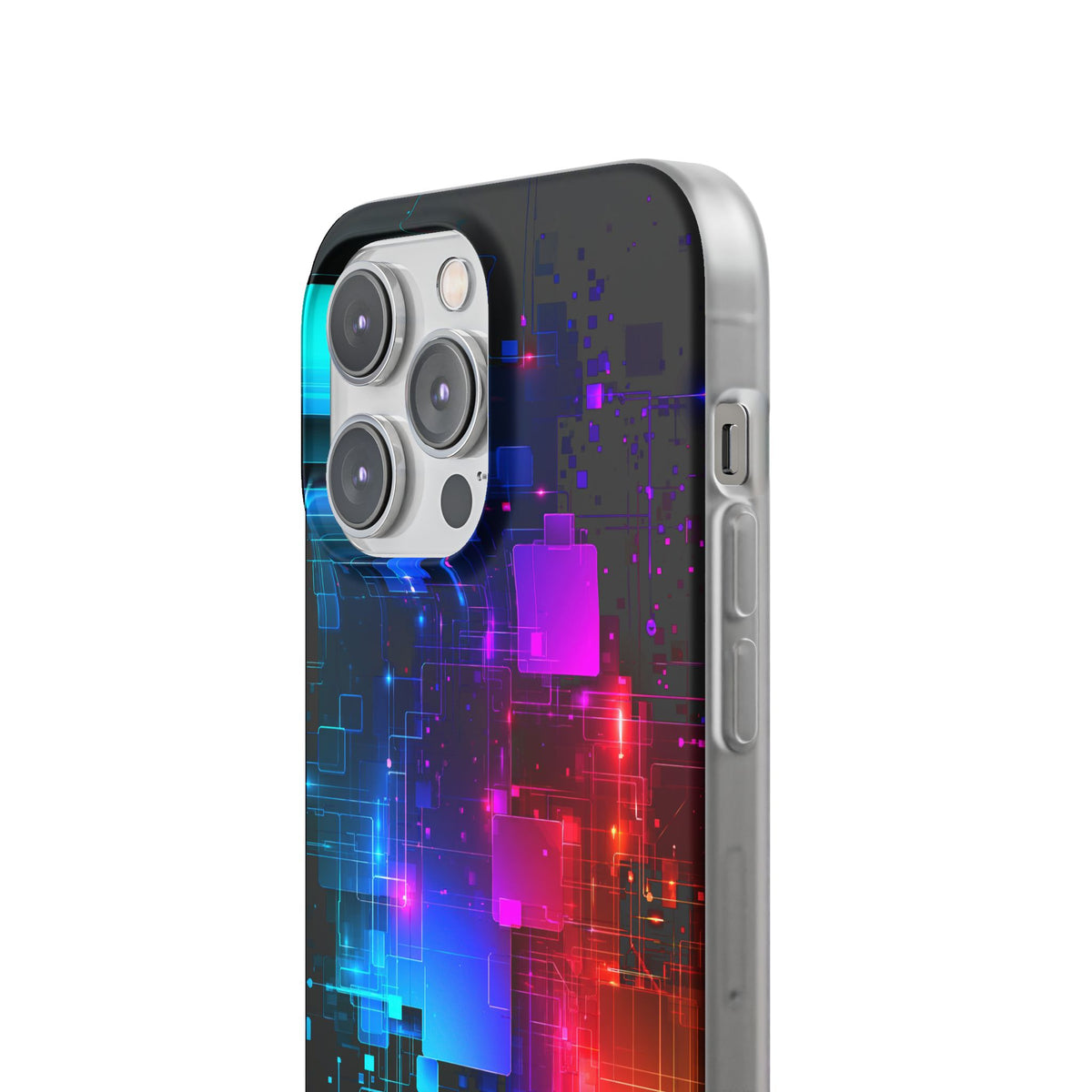 Spectral Circuit Grid · Lite Phone Case for iPhone ·  Black