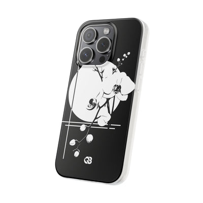 Black Lite Phone Case for iPhone - Lunar Orchid Grid