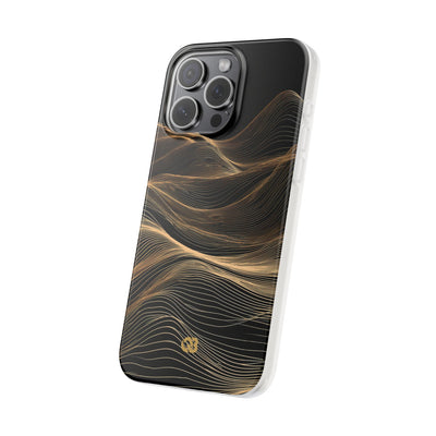 Black Lite Phone Case for iPhone - Copper Topo Ridge