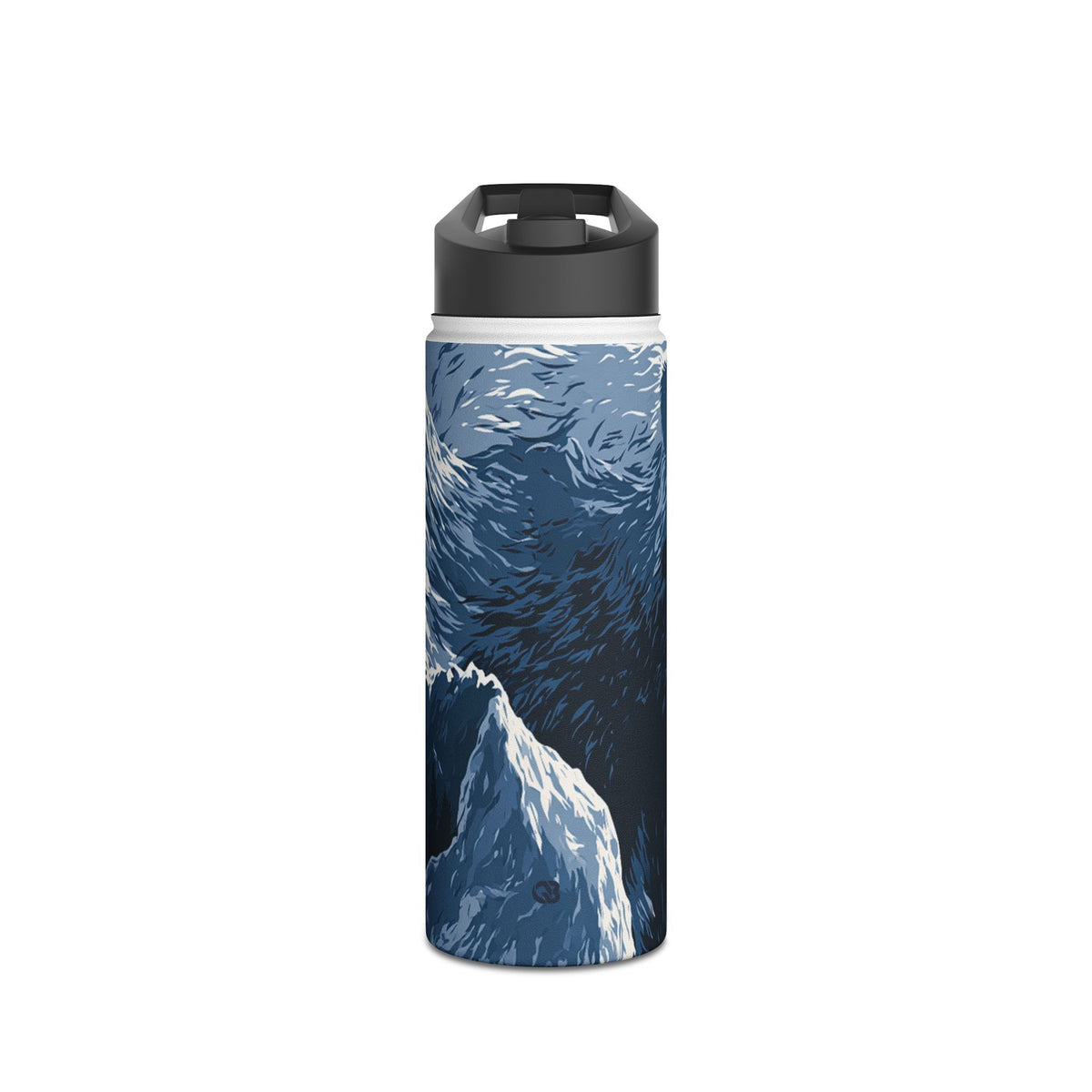 Fjord Summit Bear · Insulated Water Bottle · Blue