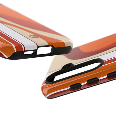 Orange Tough Phone Case for Samsung - Terracotta Metro Line