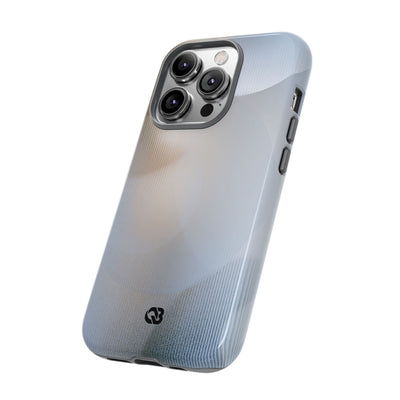 White Tough Phone Case for iPhone - Frosted Ribbed Sphere