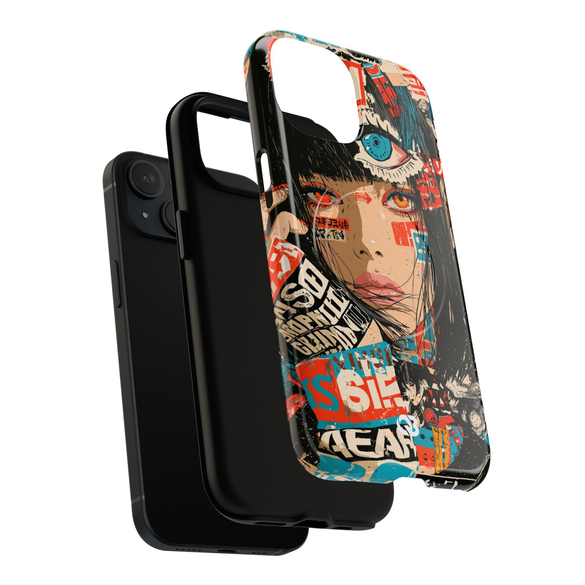 Shibuya Street Collage · Tough 2.0 Magnetic Phone Case for iPhone · Red