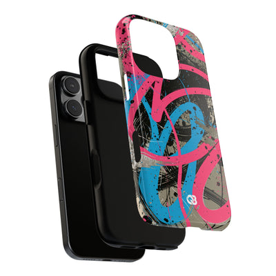 Cyber Splatter Flow · Tough Phone Case for iPhone · Pink