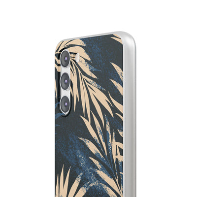 Blue Lite Phone Case for Samsung - Midnight Indigo Palm