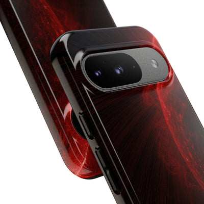 Red Tough Phone Case for Google Pixel - Solar Crimson Flare