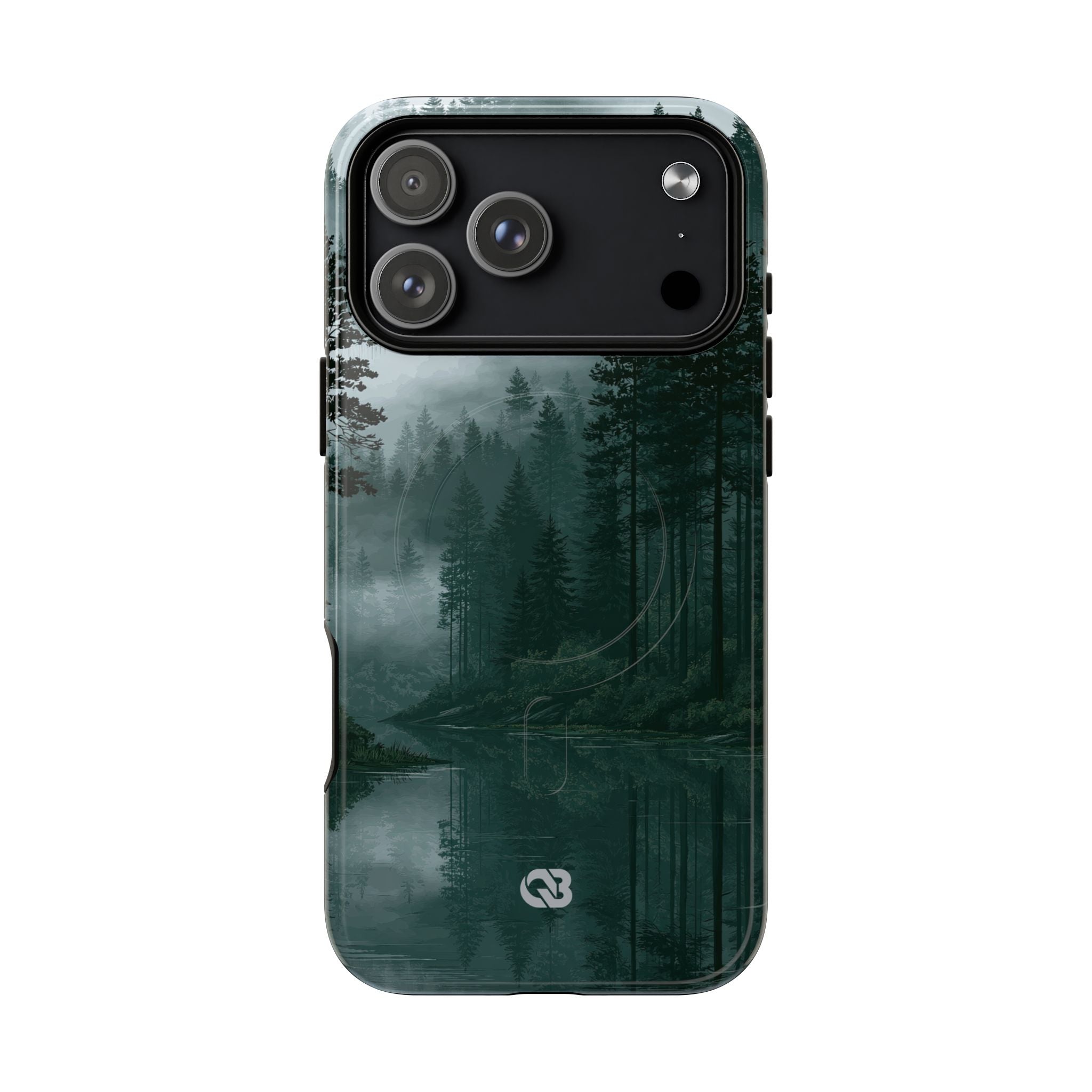 Green Tough 2.0 Magsafe Phone Case for iPhone - Misty Evergreen Mirror