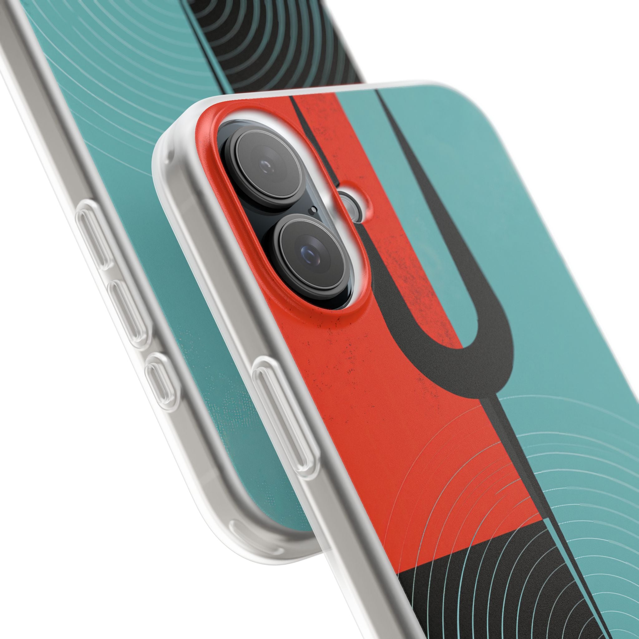 Teal Lite Phone Case for iPhone - Sonic Static Split