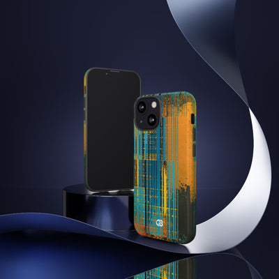 Cyber Glitch Stream · Tough Phone Case for iPhone · Teal