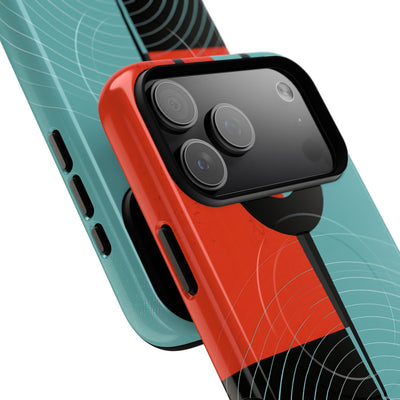 Teal Tough 2.0 Magsafe Phone Case for iPhone - Sonic Static Split