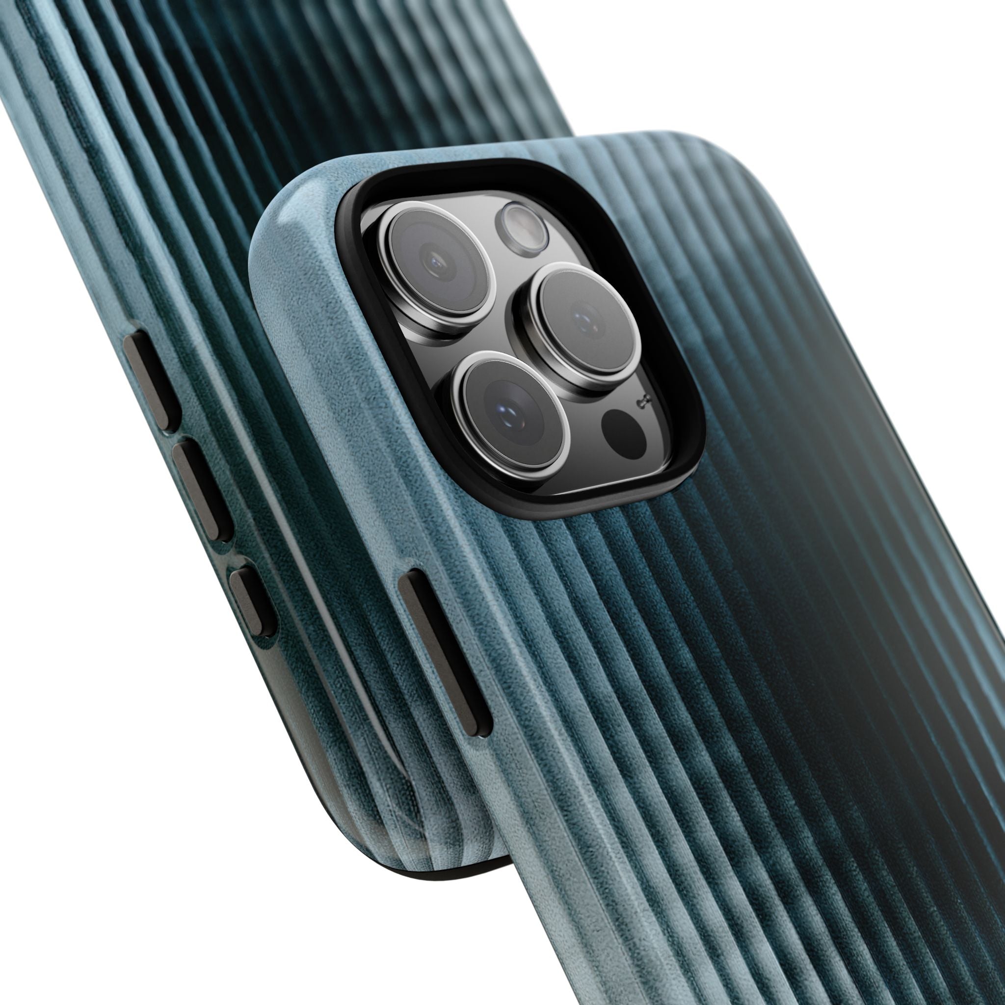 Blue Tough Phone Case for iPhone - Glacial Reeded Glass