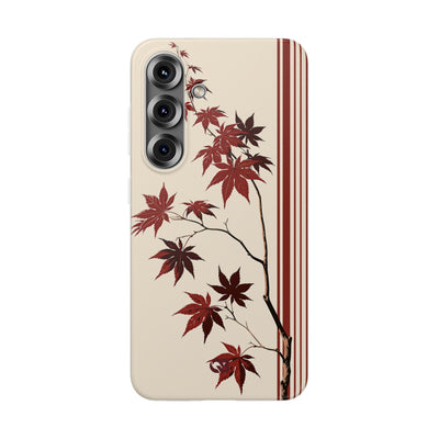 Red Lite Phone Case for Samsung - Crimson Momiji Stripe