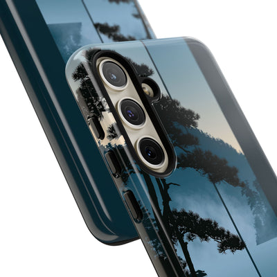 Blue Tough Phone Case for Samsung - Kyoto Mist Pine
