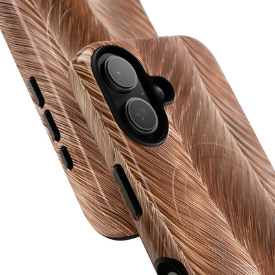 Rose Gold Weave · Tough 2.0 Magnetic Phone Case for iPhone · Brown