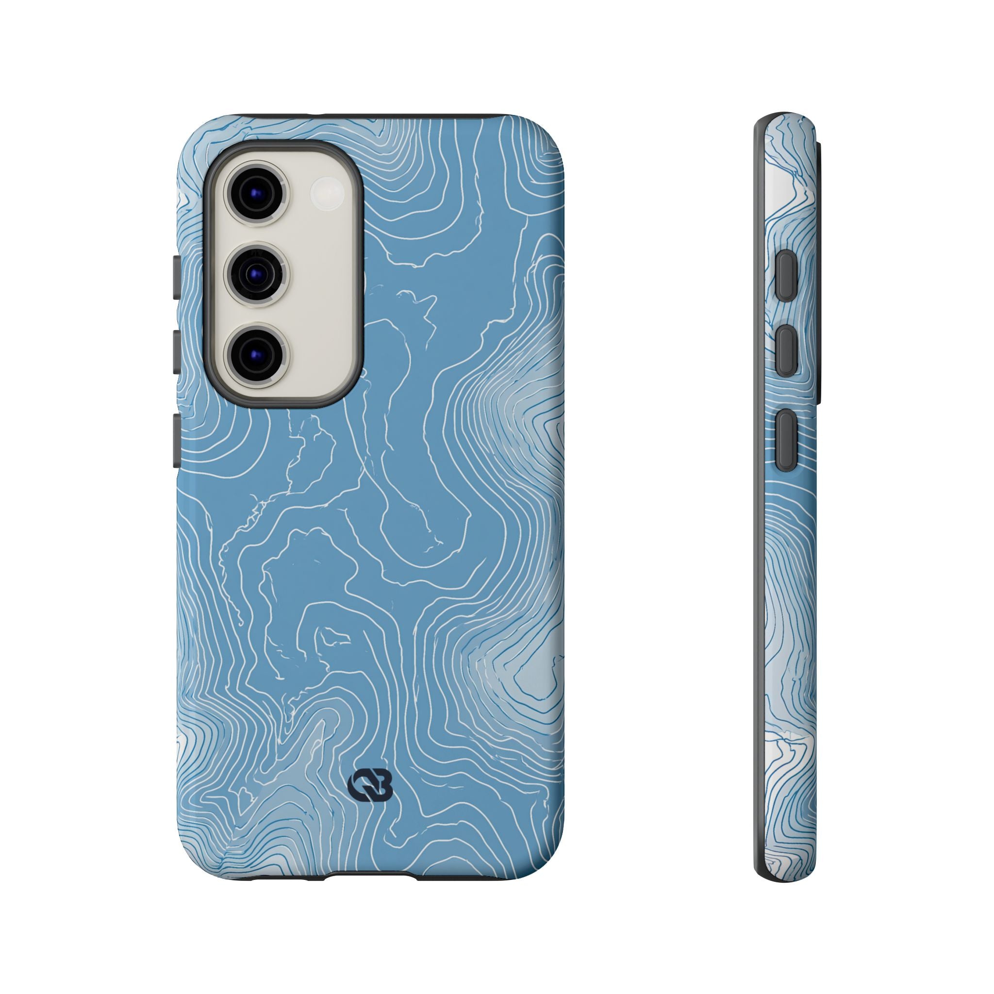 Blue Tough Phone Case for Samsung - Glacial Ridge Topo