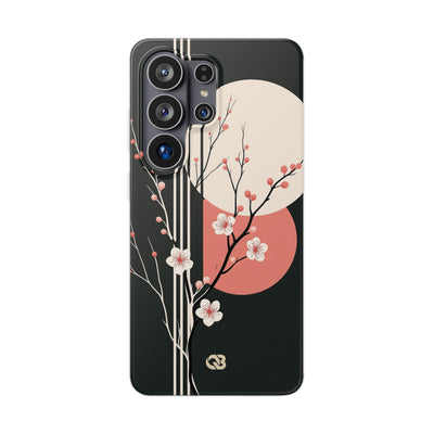 Black Lite Phone Case for Samsung - Kyoto Midnight Blossom