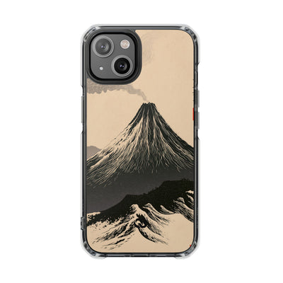Beige Impact MagSafe Phone Case for iPhone - Obsidian Ink Summit