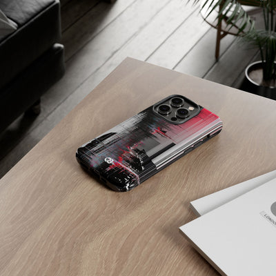 Black Tough Phone Case for iPhone - Crimson Data Leak