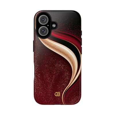 Gilded Crimson Flow · Tough Phone Case for iPhone · Red