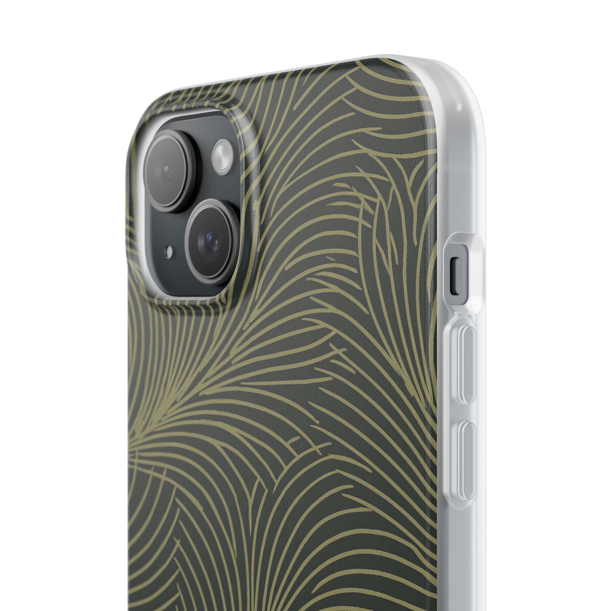 Green Lite Phone Case for iPhone - Dark Olive Plume