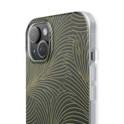 Green Lite Phone Case for iPhone - Dark Olive Plume
