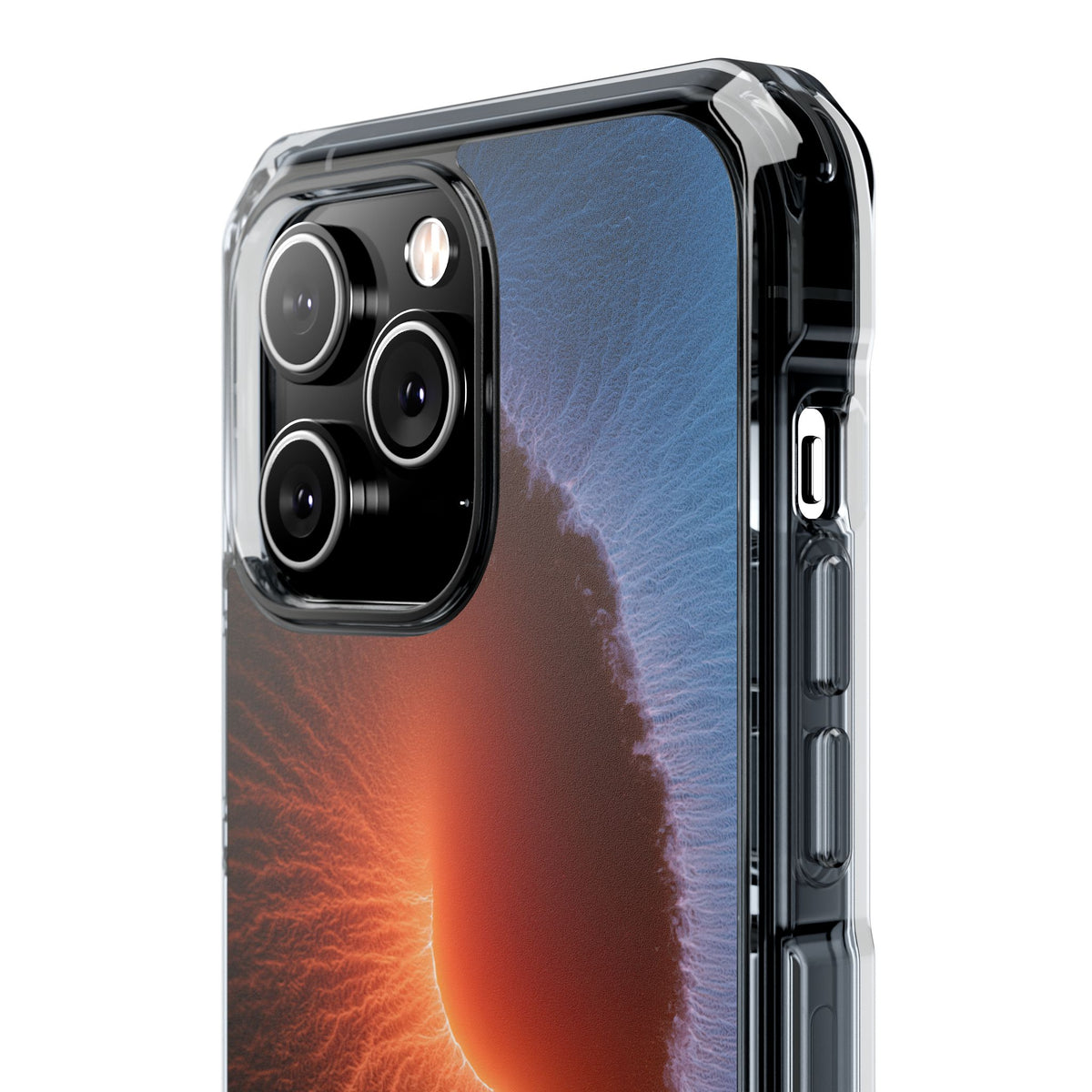 Thermal Aura Pulse · Clear Impact Magnetic Phone Case for iPhone · Blue