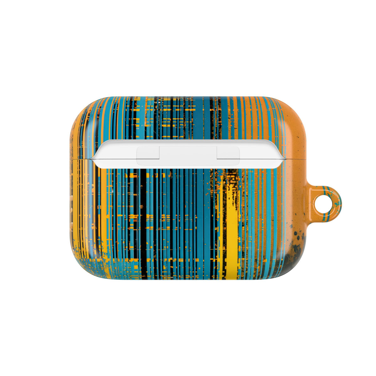 Cyber Glitch Stream · Hard Case for AirPods & AirPods Pro · Teal
