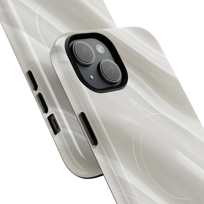 White Tough 2.0 Magsafe Phone Case for iPhone - Polished Ivory Wave